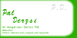 pal derzsi business card
